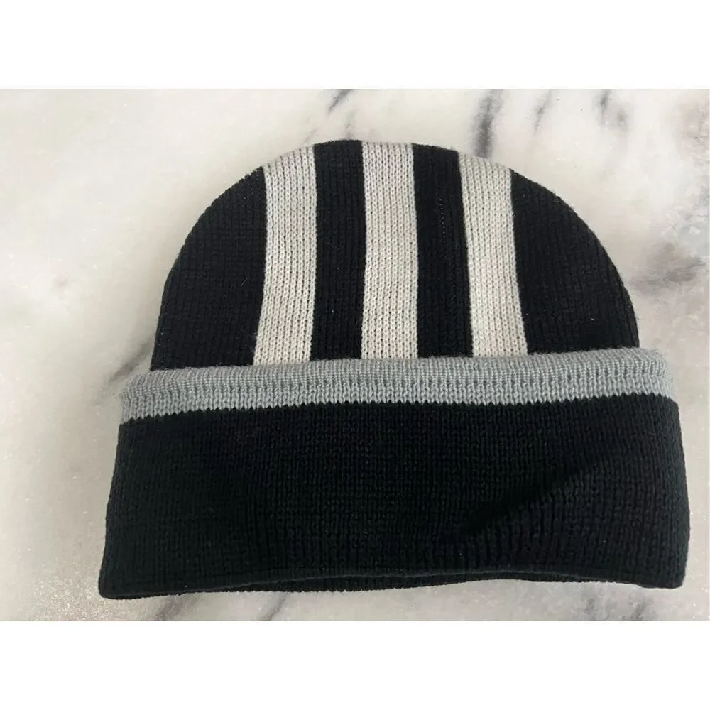 Vintage Adidas one color Logo Black and White Beanie